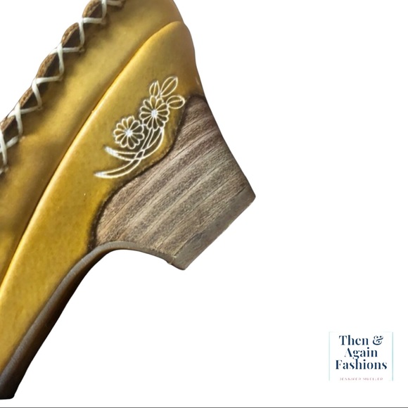 Spring Step Small Heel Sandals Leather Size 39 Pre-Loved - Picture 12 of 16